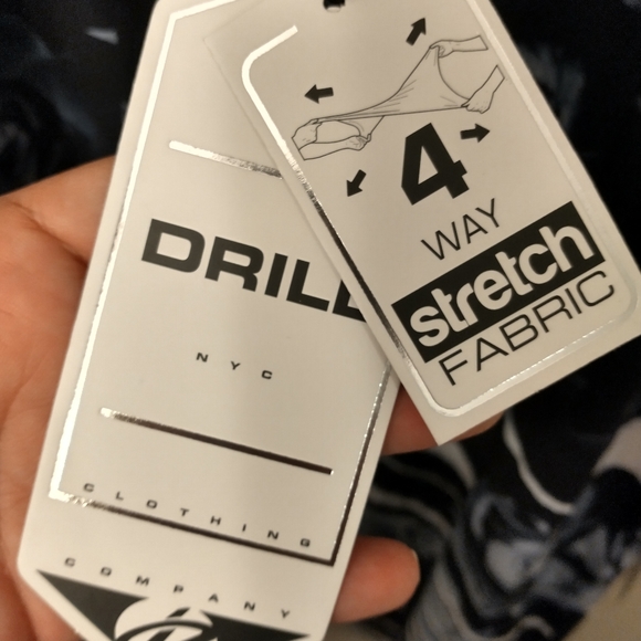 Drill NYC Shirt Black Grey Rose Print Button Down - Picture 6 of 11